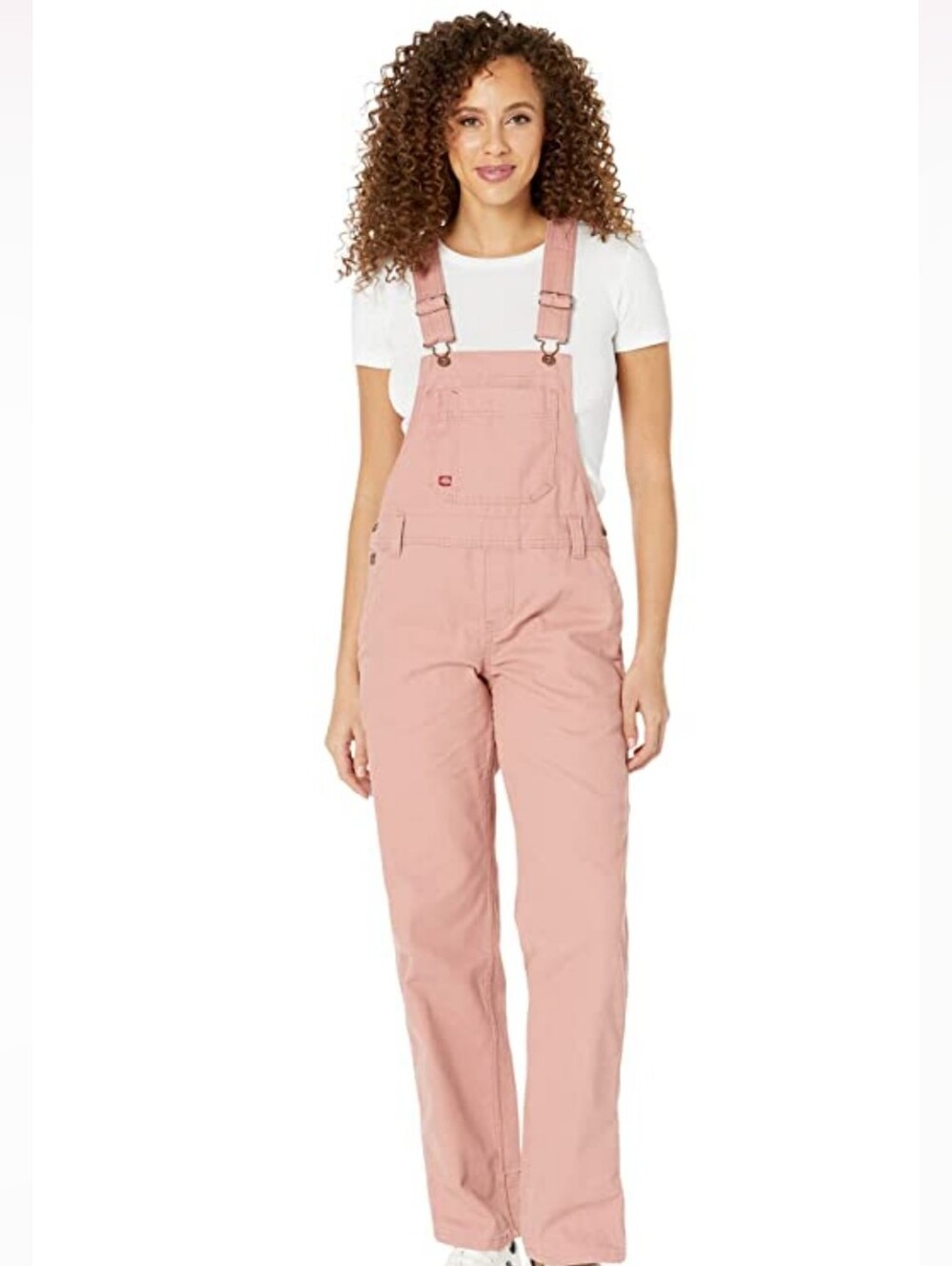 Dickies rose blush Women S Relaxed Fit Bib khaki style Overalls jumper size M